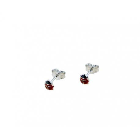 Ladybug earrings with enamel O2311B
