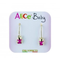 Boucles d'oreilles ourson avec crochet monachina O2328G