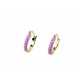 Circles earrings with pink enamel O2339G