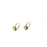 Laughing sun hoop earrings with enameled edge O2354G