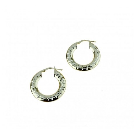 Boucles d'oreilles cercles facettés O2636G