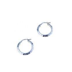 Hoop earrings with Greek O2651B