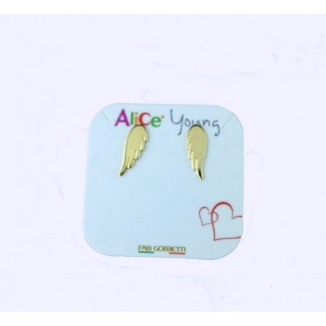 Boucles d'oreilles ailes d'ange plaque O2926G