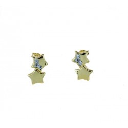 Boucles d'oreilles avec pendentif double étoile O3017G