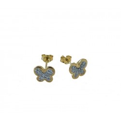 Boucles d'oreilles papillon avec pierres O3018G