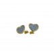 Boucles d'oreilles coeur avec pierres O3019G