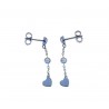 Boucles d'oreilles pendantes avec coeur et point lumineux O3093B