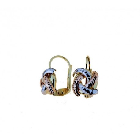 Boucles d'oreilles fantaisie polies et martelées O3083BGR