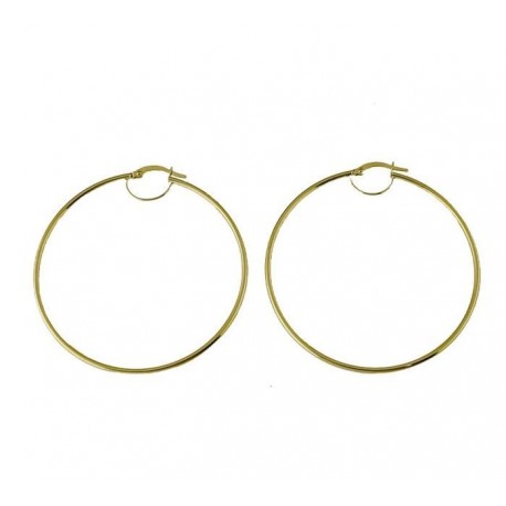 Boucles d'oreilles barillet rond lisse O3246G