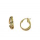 Triple barrel hoops earrings O3208BGR