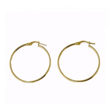 Boucles d'oreilles barillet rond lisse O3250G