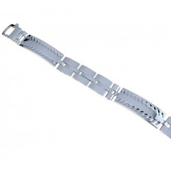 Bracelet with patterned box plates BR865B