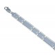 Bracciale a piastre scatolate alternate con finitura laser BR844B