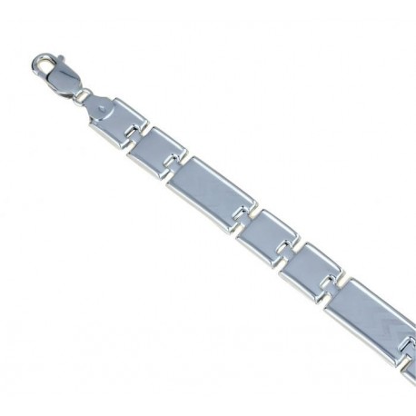 Bracelet avec alternance de plaques en boîte avec finition laser BR844B