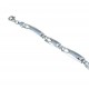 Bracciale a piastre scatolate con finitura laser BR837B