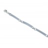 BR822B laser finish alternating plate bracelet