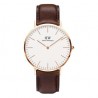 Daniel Wellington Watch Rose Gold Watch Leather Strap 40mm DW00100009