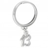 Ring I Love Capri 00625 In Metal With Lucky Charm Number Thirteen Pendant And Adjustable