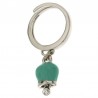 I Love Capri Ring In Metal With Green Acquan Pendant Bell With Light Point