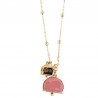 Collier I love Capri avec pendentif cloche écrasée 00636