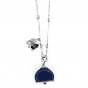 Collier I love Capri avec pendentif cloche écrasée 00638