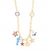 Collana Amo Capri con timone ancora e stelle marine 00658