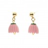 Boucles d'oreilles I love Capri avec pendentif cloche en forme de fleur 00664