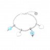 Bracelet I love Capri avec coeurs et grelots 00676